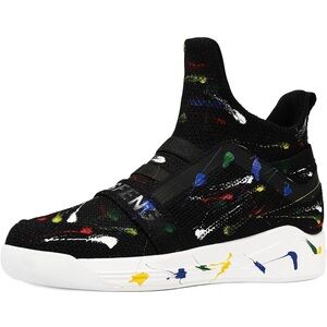 High-Top Sneakers- Black Multicolor